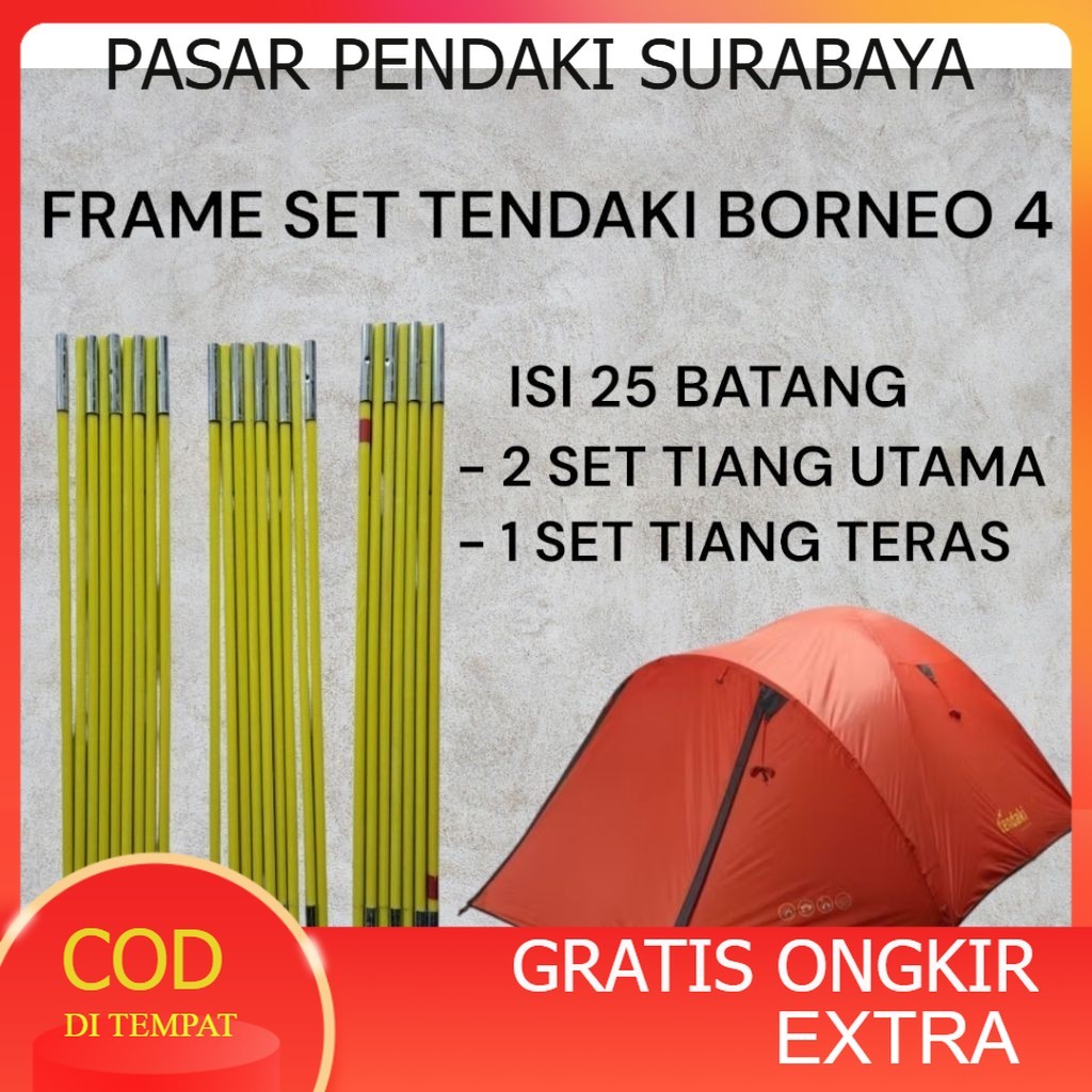 TENDAKI. FRAME TENDA TENDAKI BORNEO 4 KUNING