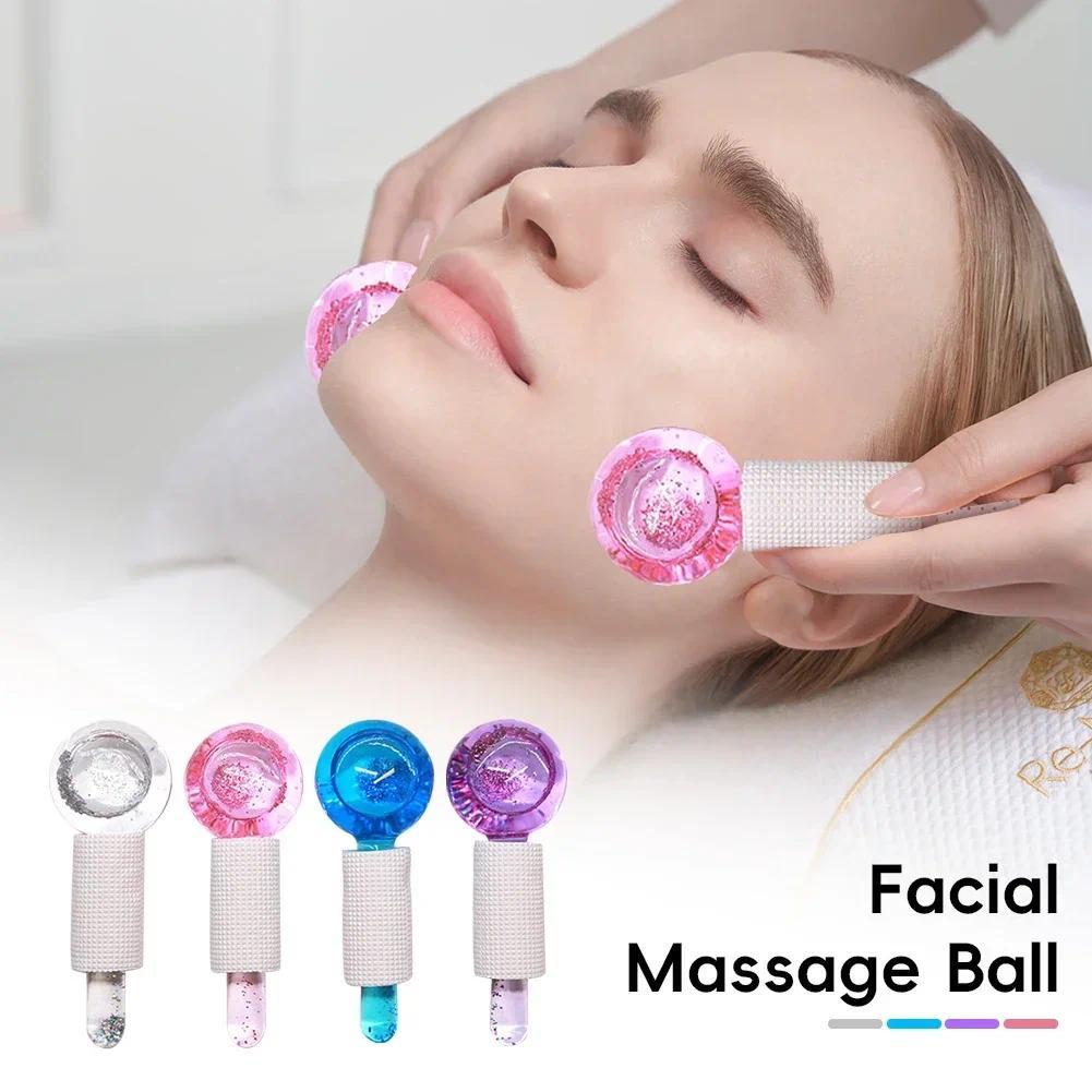 Crystal Face Roller Ball Facial Massager Ice Roller For Face Magic Cold Ball For Eye Massage Beauty 