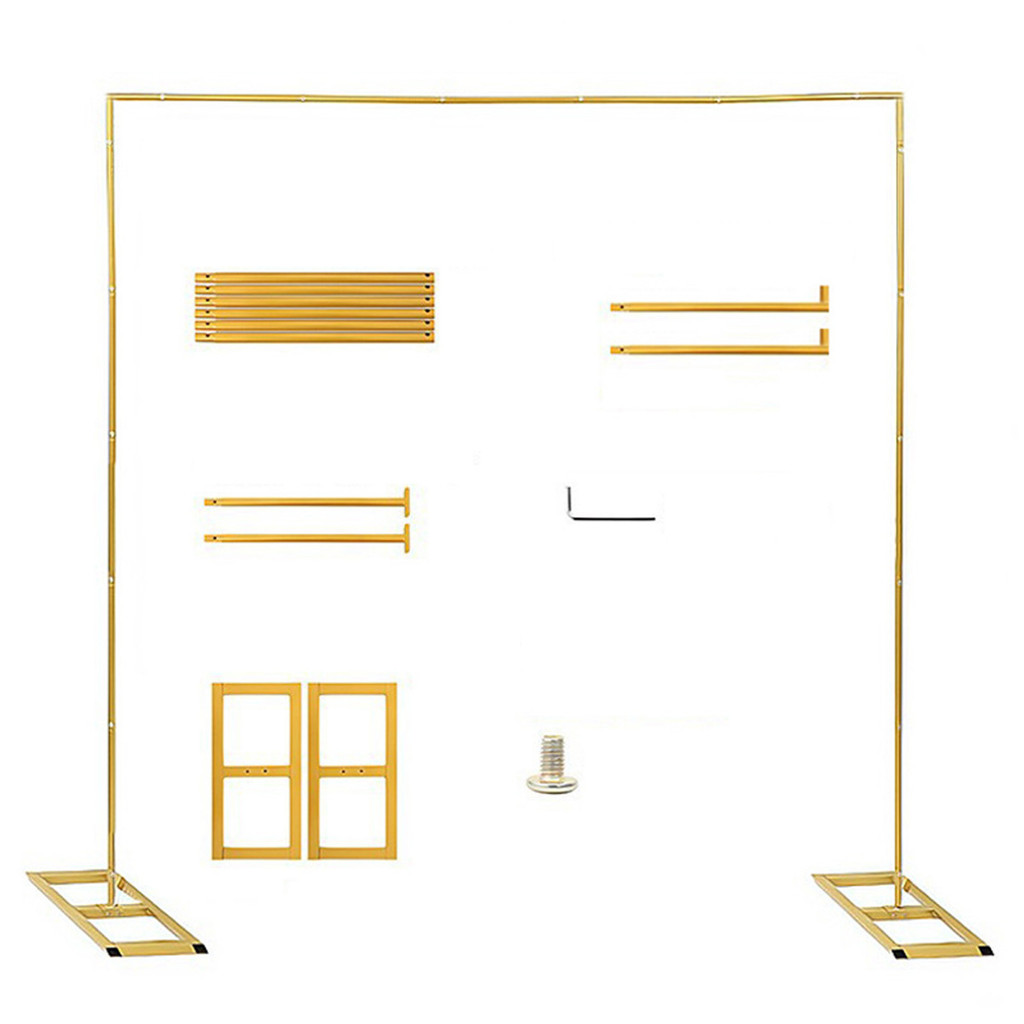 Apligod COD1 Braket Gapura Pernikahan Besi Persegi Bingkai Balon Dapat Disesuaikan Dekorasi Latar Be