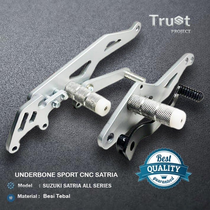 Footstep Underbone Costum Suzuki Satria F FU FI 150 Durallium Fullset Baut & Jalu Teflon
