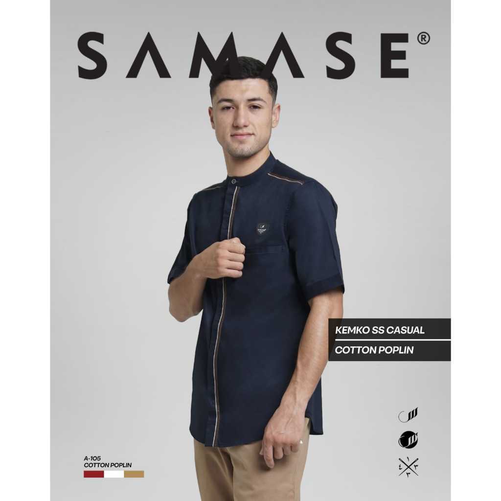 SAMASE KEMEJA KOKO KEMKO CASUAL PENDEK A105