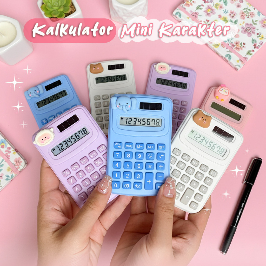 Kalkulator Minimalis 8 Digit / Calculator For School Untuk Sekolah / Mini Calculator