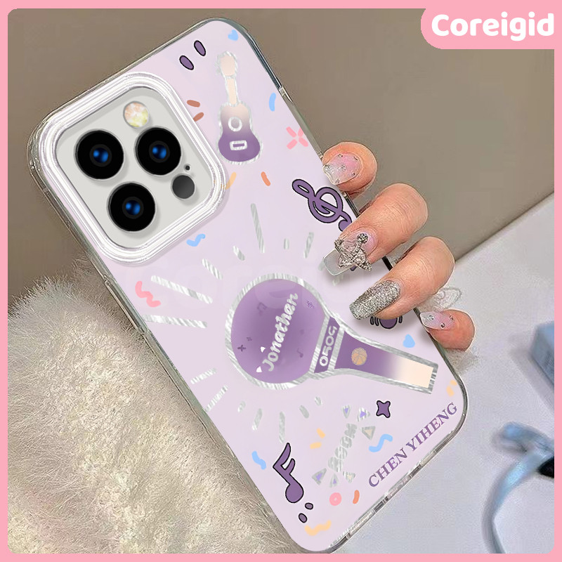 Case iphone 11 15 13 16 XR 12 Pro 14 pro max X 7 plus 8plus xs max 6 plus 11pro mikrofon ungu aesthe
