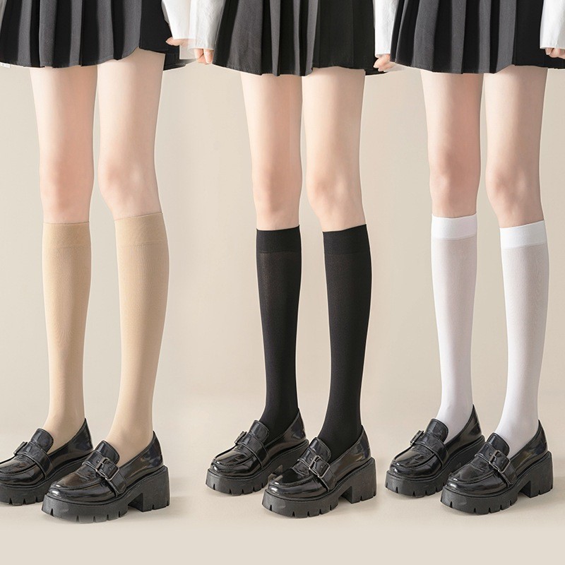 SWEETIE KK708 Kaos Kaki Stocking Anti Licin Jempol Selutut Kaos Kaki Wanita Panjang Selutut Warna Ku