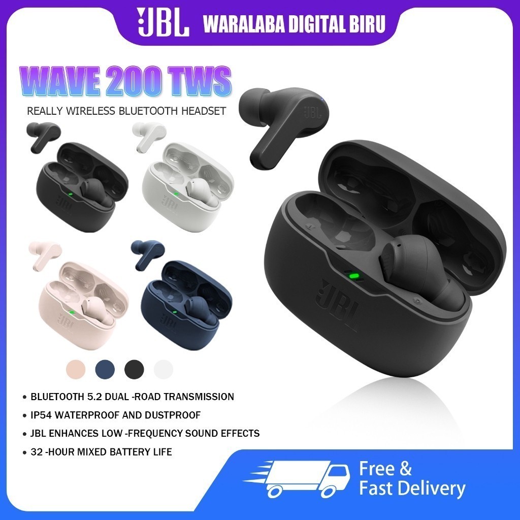 JBL Wave 200TWS True Wireless Earbuds/100% Original JBL Wave Beam TWS Earbuds /Bluetooth Earbuds Ear