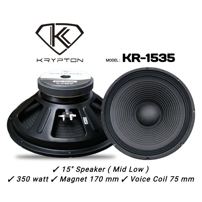 speaker komponen 15" KRYPTON KR-1535 Spull 3inch