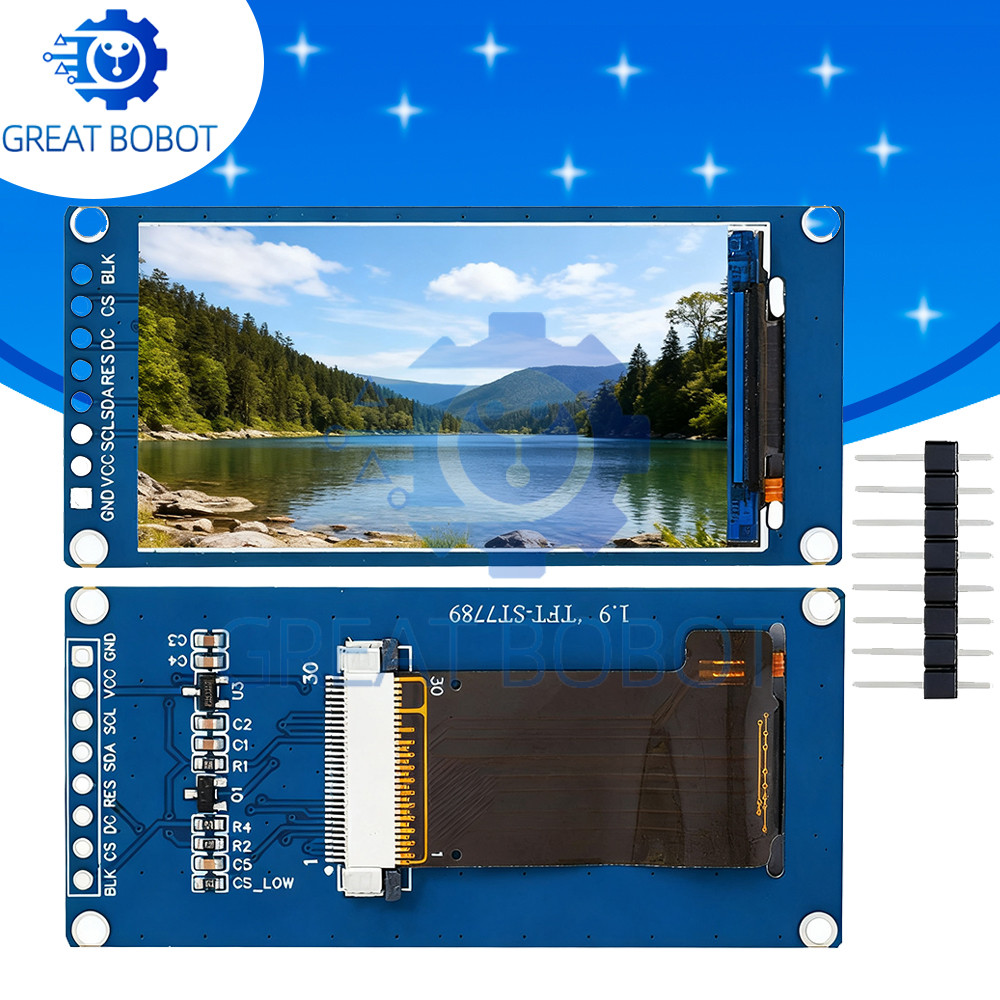 BS New 1.9 in IPS full angle TFT say screen LCD screen color say module SPI serial port high-definit