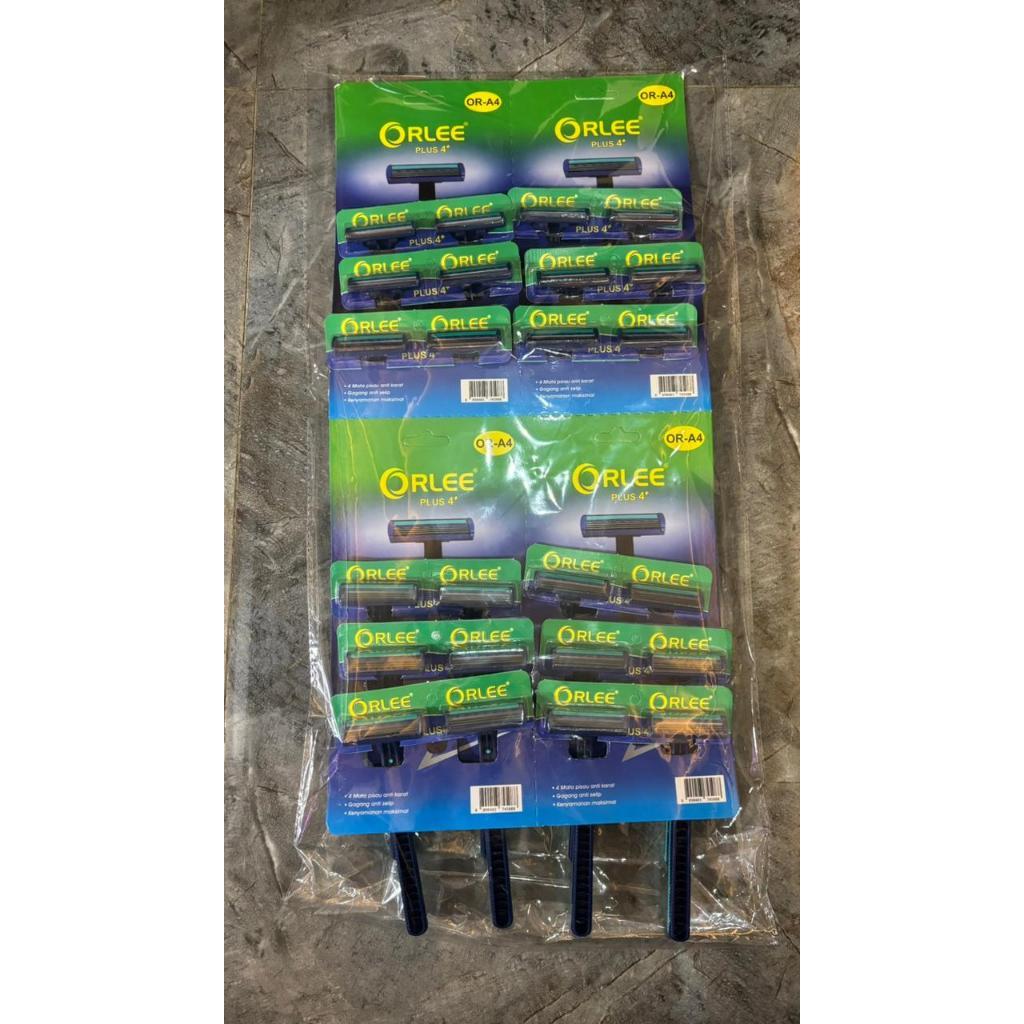 Cukuran 1 Renceng Renteng isi 24 Pcs Grosir Alat Potong Manual Set Pisau Stainless Steel Cukur Kumis