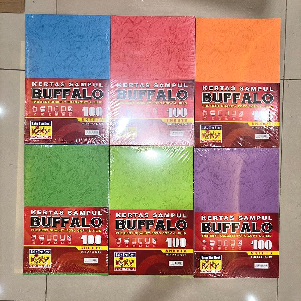 (100 lembar) Kertas Buffalo Kiky / Kertas Jilid / Kertas Bufalo BC Kertas Cover Sampul Jilid / Kerta