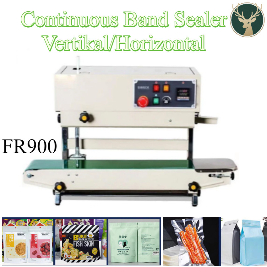 220V/50HZ FR800  Mesin Segel Plastik Otomatis  (Continous Band Sealer)  Mesin Press Sealer Multifung
