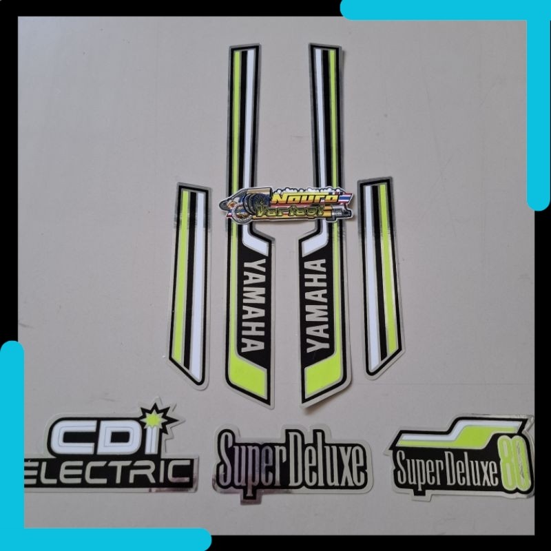 NV Striping Yamaha V80 Super Deluxe body hijau standar berkualitas murah