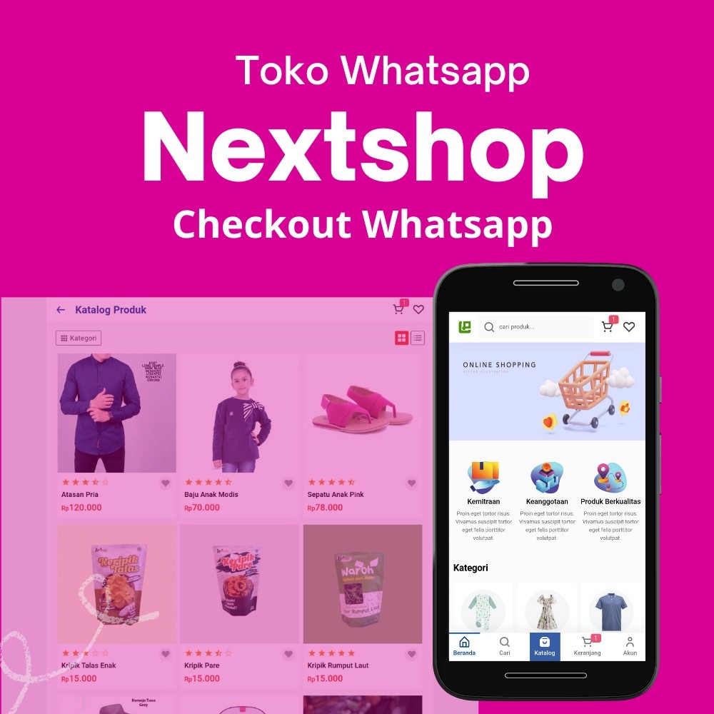 Toko Online simple checkout whatsapp berbasis web