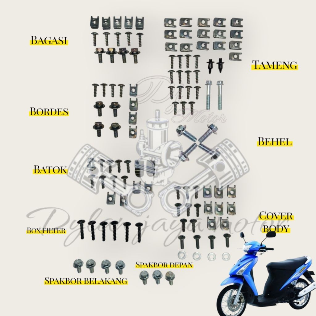 baut lengkap Suzuki spin //fullset baut body Suzuki spin