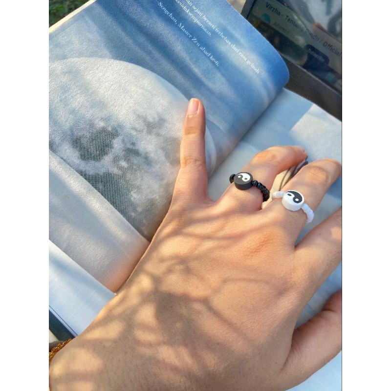 cincin manik couple yin yang (dapat 2 cincin)
