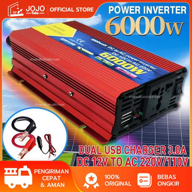 Inverter 6000 Watt Power Inverter DC Ke AC Aki listrik Serbaguna Daya Besaar 6000W Universal Inverte