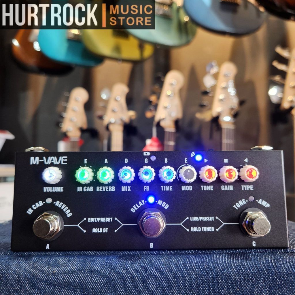 M-VAVE Cube Baby Multi Efek Pedal Gitar Rechargeable Original- Mvave efek gitar elektrik M vave