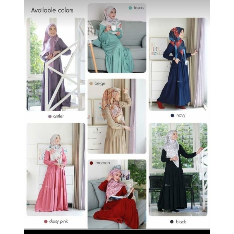 Promo Hits ️ Dannis Online Surabaya ️ D' Daily Daisy Abaya Dannis Gamis Rayon Dress Panjang Fashion 