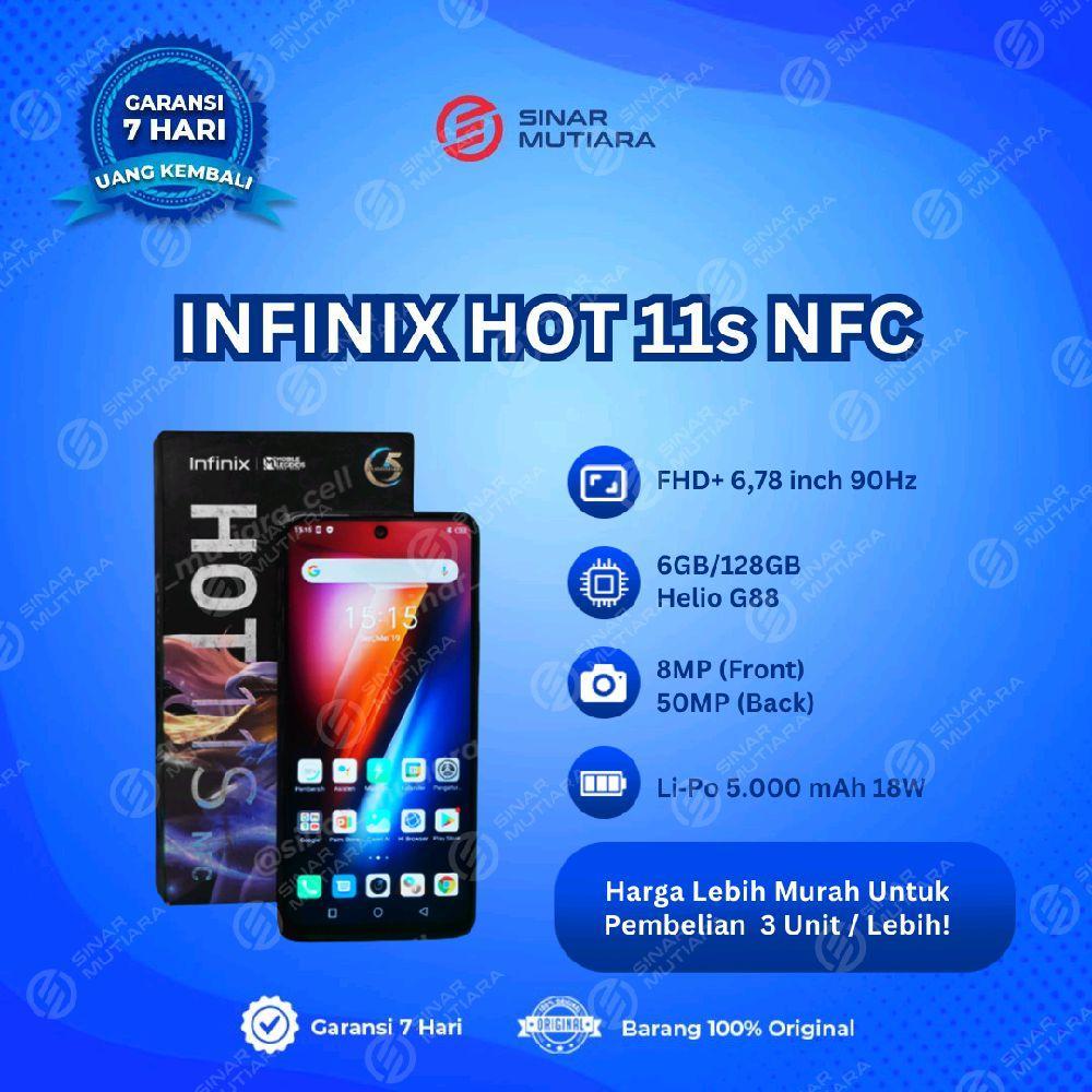 INFINIX HOT 11S NFC 6/128 GB  HP SECOND ORIGINAL SINAR MUTIARA CELL