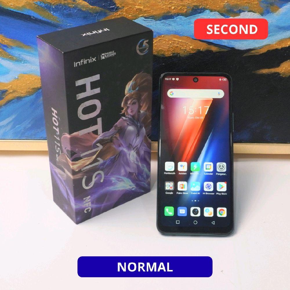 INFINIX HOT 11S NFC 4/64 GB HP SECOND ORIGINAL SINAR MUTIARA CELL