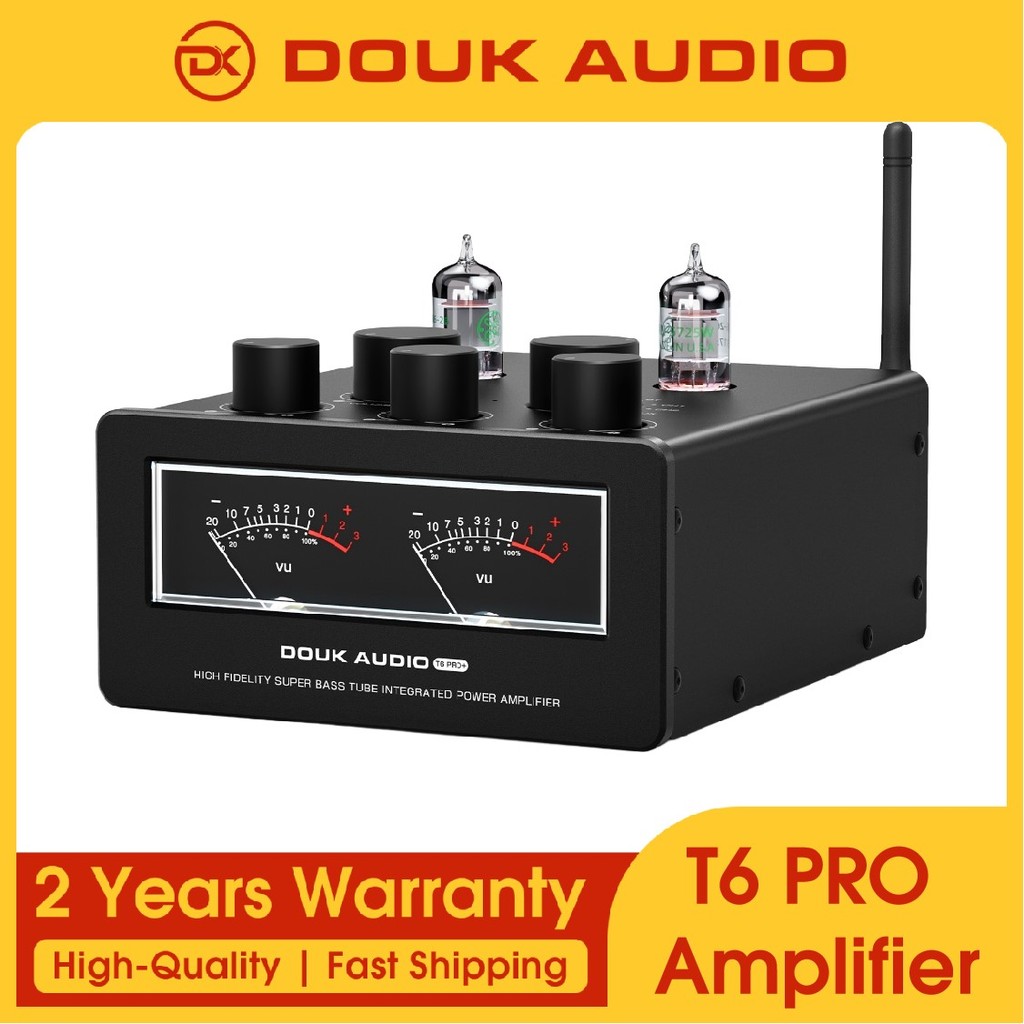 Douk Auo T6PRO HIFI TPA3255 Tube Amplifier  Bluetooth JAN5725 Vacuum Tube Power Amp 300W+300W with V