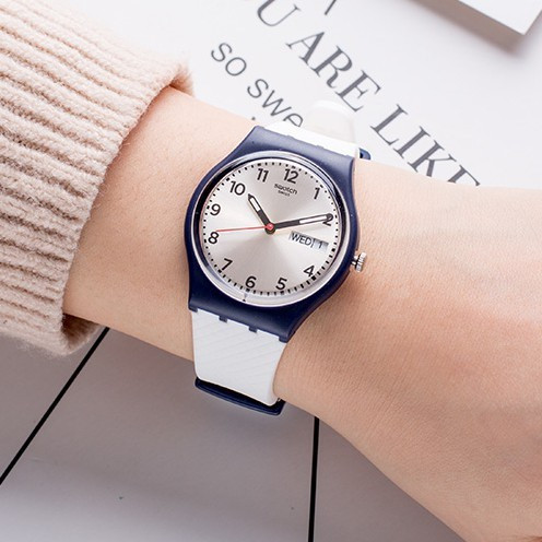 Original 100% SWATCH GN720 Jam Tangan Wanita Putih Swiss Made Garansi Resmi 2 Tahun