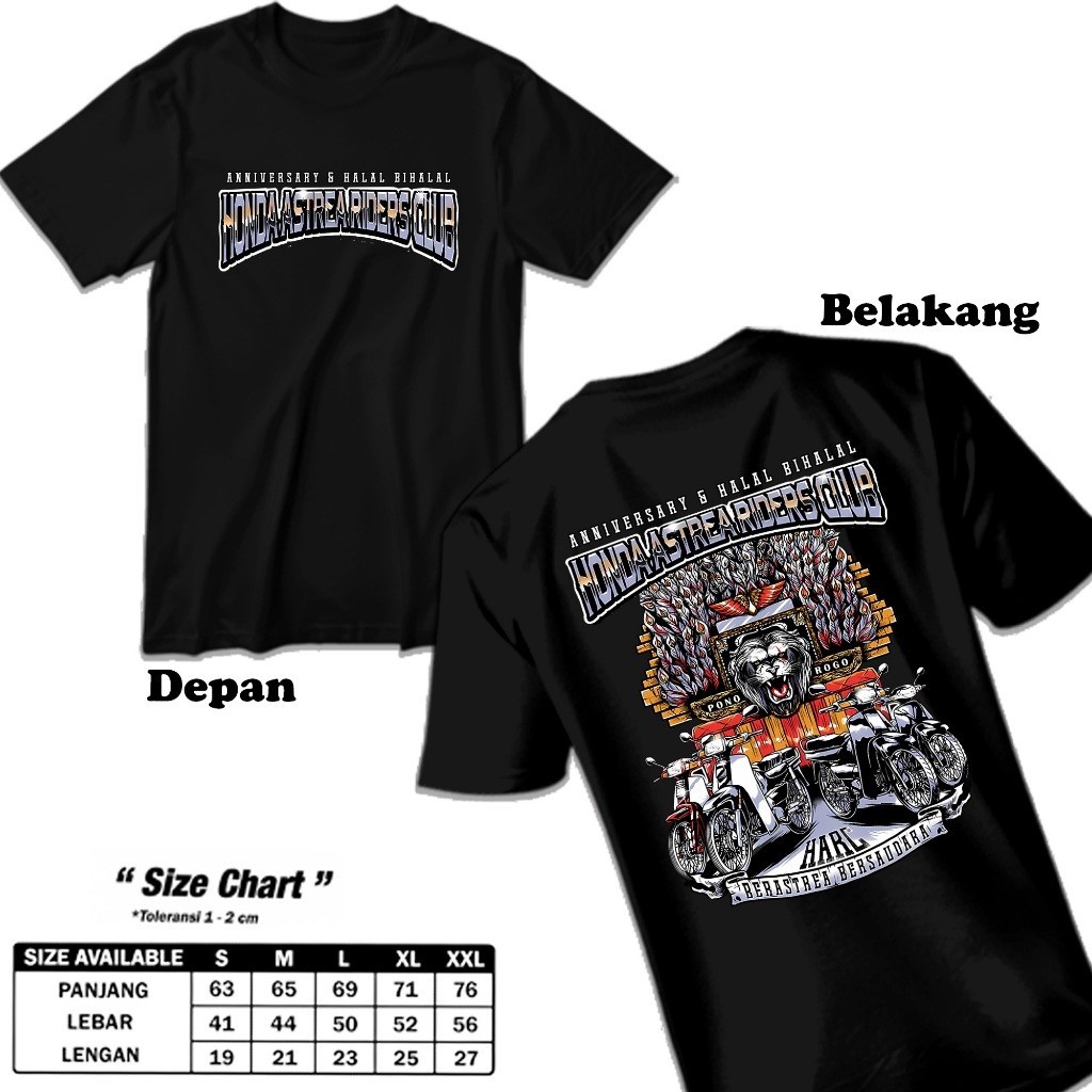 Kaos Motor Tua Honda Astrea Riders Club DB Bahan Katun Nyaman dan adem