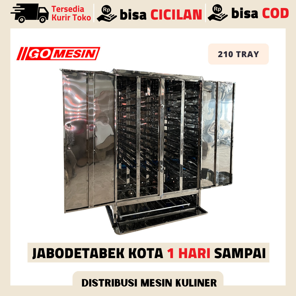Mesin Pengering Ompreng 210 Tray - Pengering Ompreng MBG Stainless 210 Tray