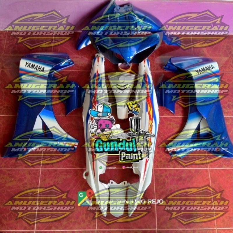 cover body full set halus jupiter z burhan BIRU PUTIH