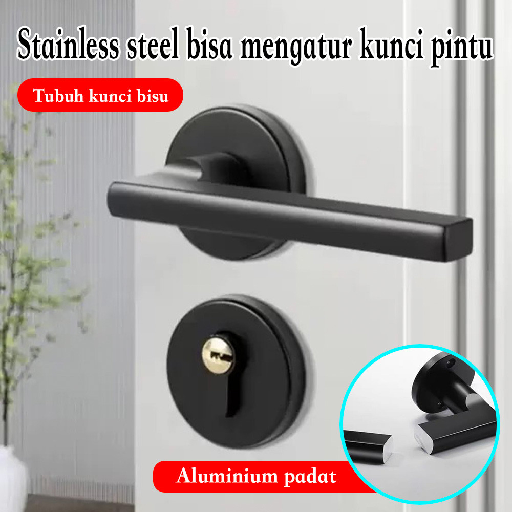 Kunci Pintu Baja Tahan Karat yang Dapat Disesuaikan Rumah Tangga Universal Door Lock Kunci Pintu Kam