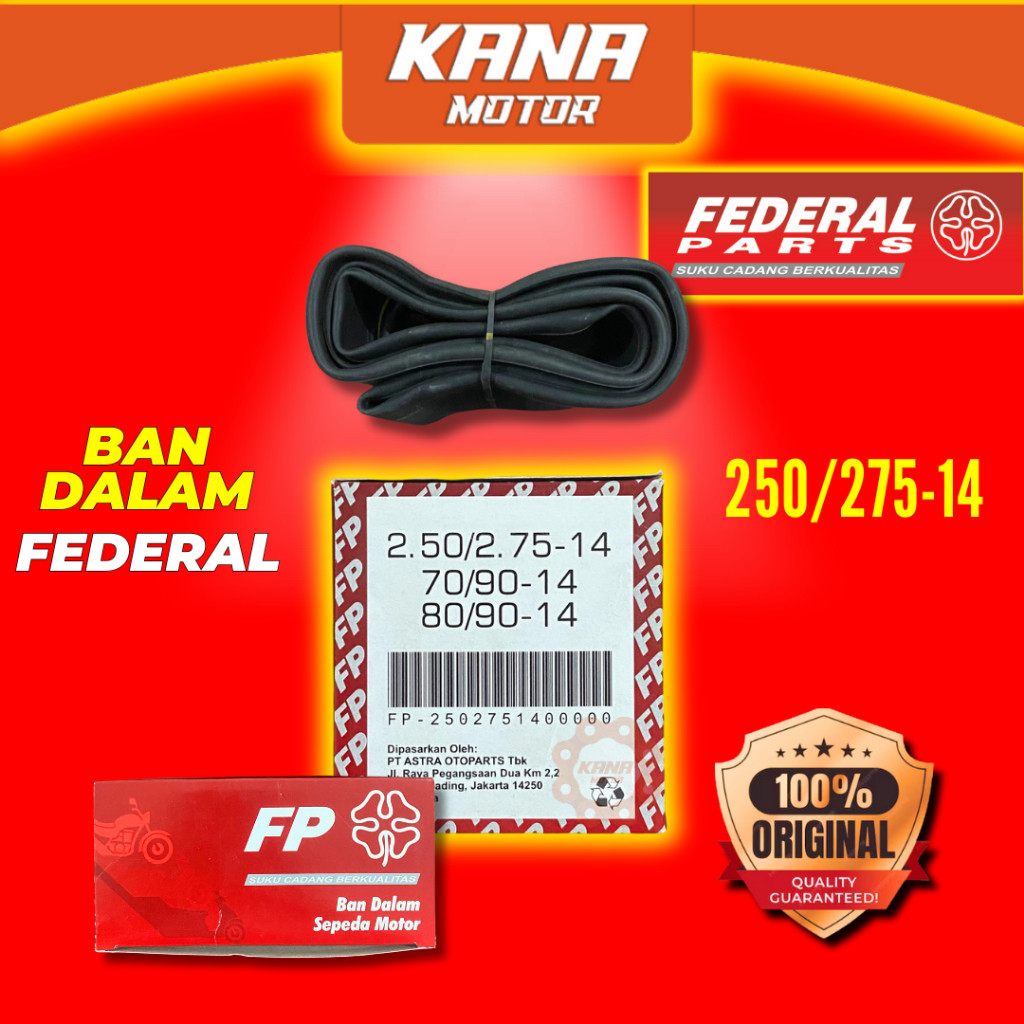 [HARGA GROSIR] BAN DALAM FEDERAL 250/275-14 70/90 80/90 R14 RING 14 FEDERAL ORIGINAL