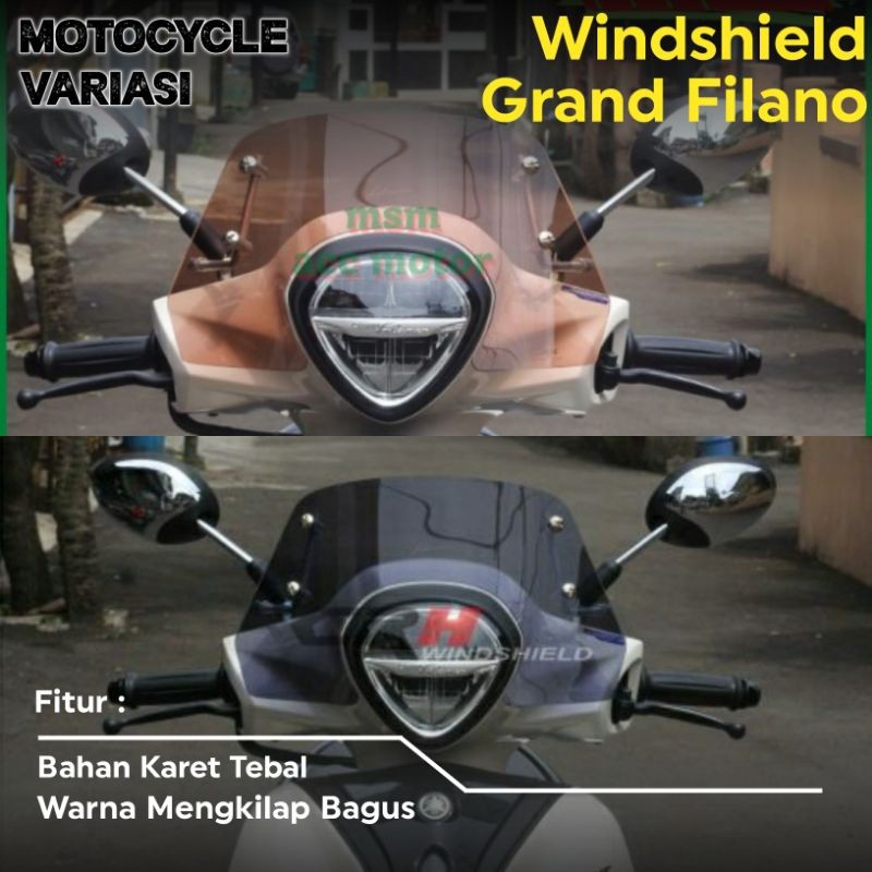 aksesoris motor grand filano  Windshield Grand Filano Visor Grand Filano Tameng Grand Filano