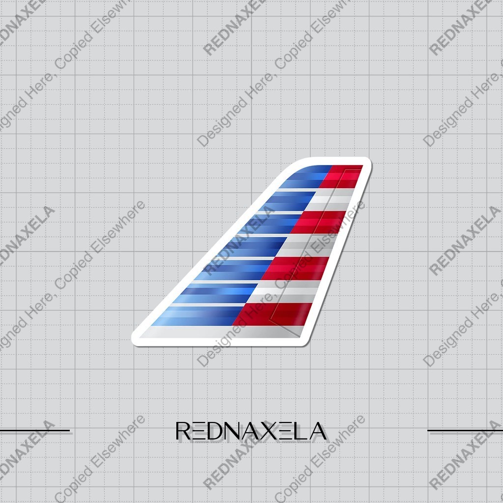 Stiker Vinyl American Airlines Tail Stiker Koper Outdoor Sticker