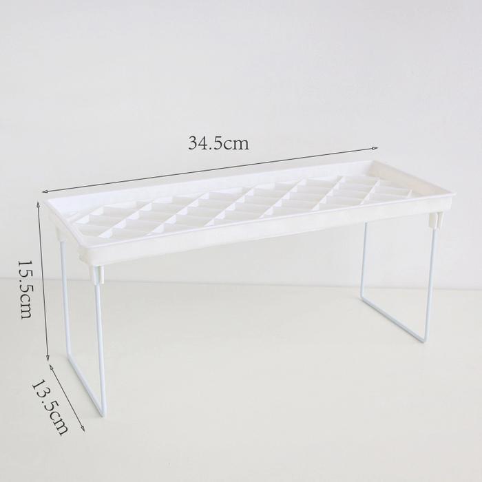 Rak meja stationery / rak meja kamar / rak organizer buku kosmetik - Putih Kecil