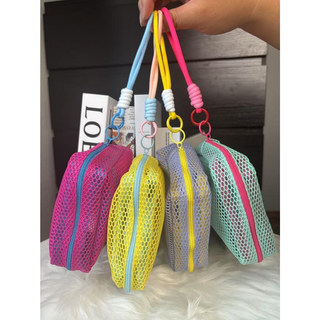Yeppo Pouch Jaring Tas Make Up Portable Mini Penyimpanan Alat Kecantikan Anti Jamur Fleksible Dengan