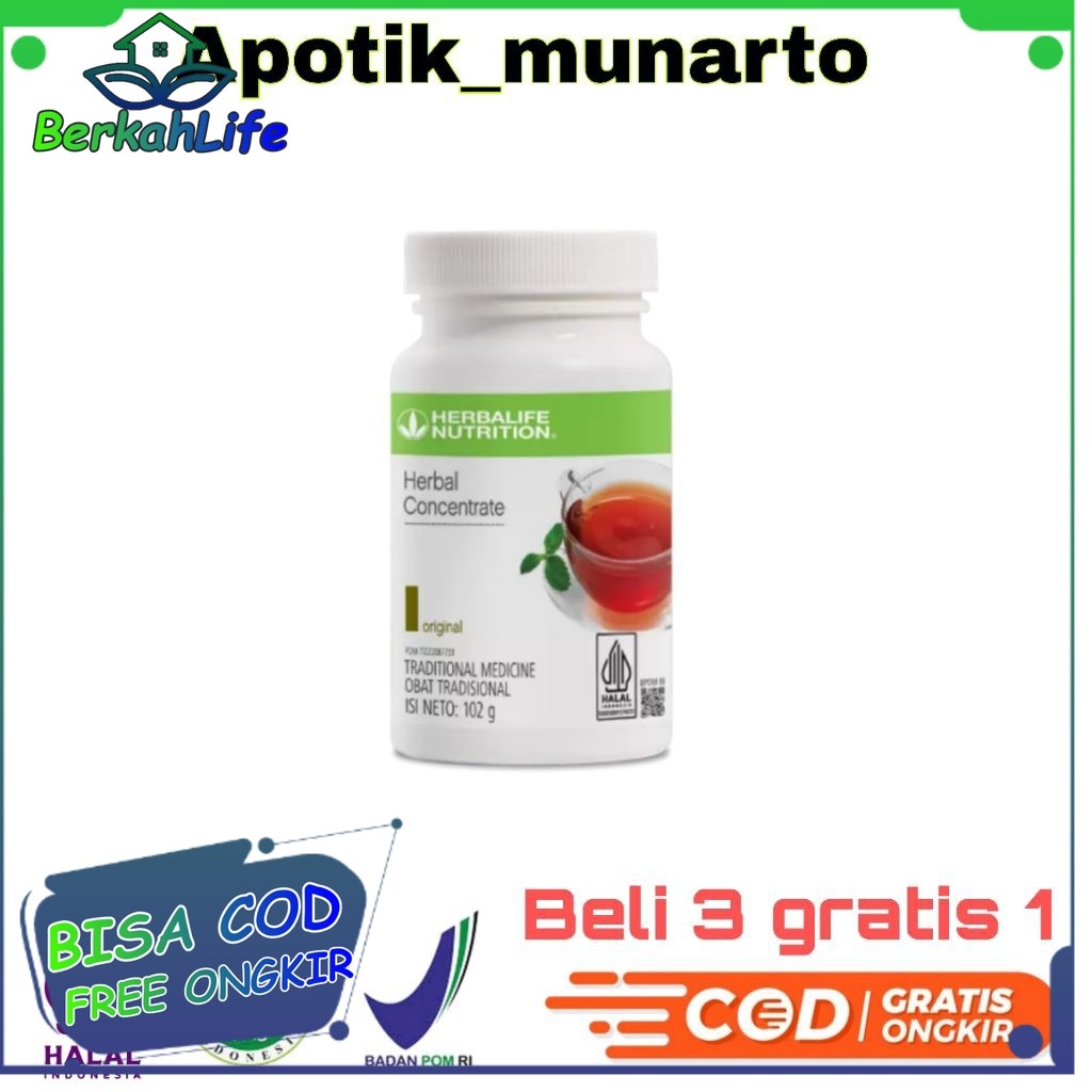 Herbalife 100% Original Herbalife Tea Concentrate Thermo Teh Shake f1 Pembakar Lemak Teh Konsentrat 