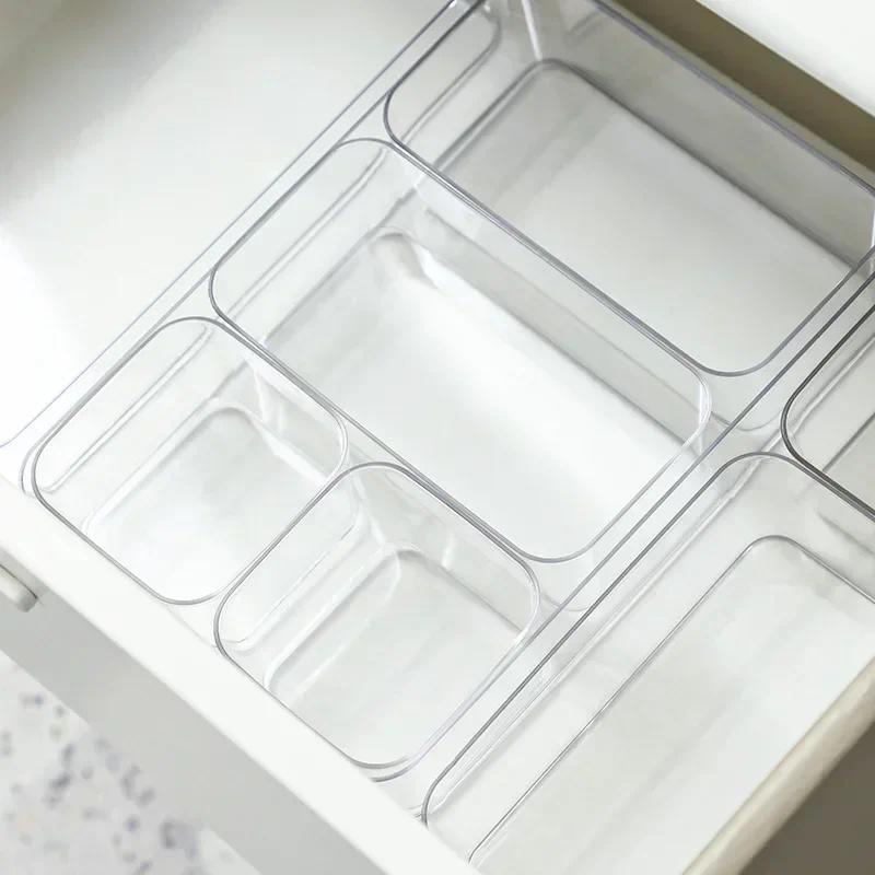 Transparent storage box storage table, plastic storage box container, drawer storage table, jewelry 