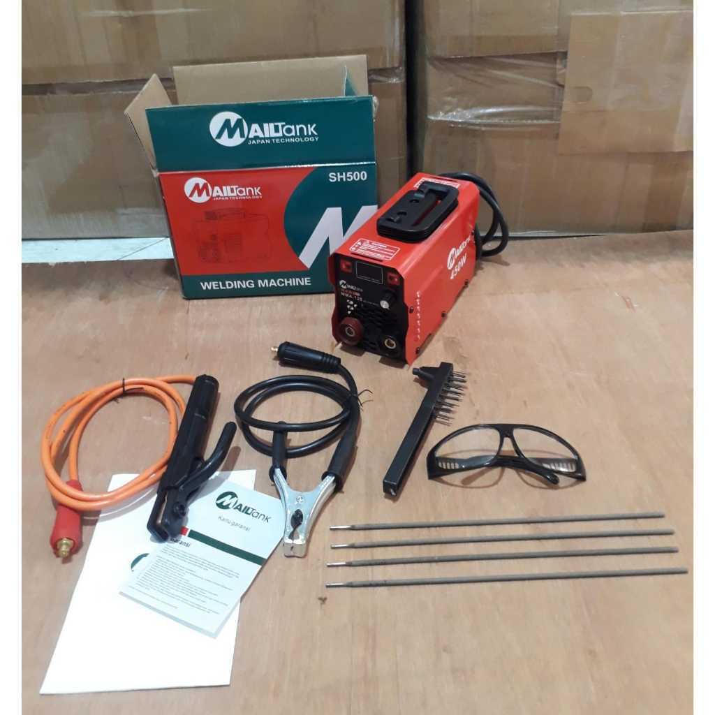 Inverter IGBT MAILTANK SH500 450w Mesin Las Listrik 120A Low Watt Murah + Aksesoris + Bisa GENSET