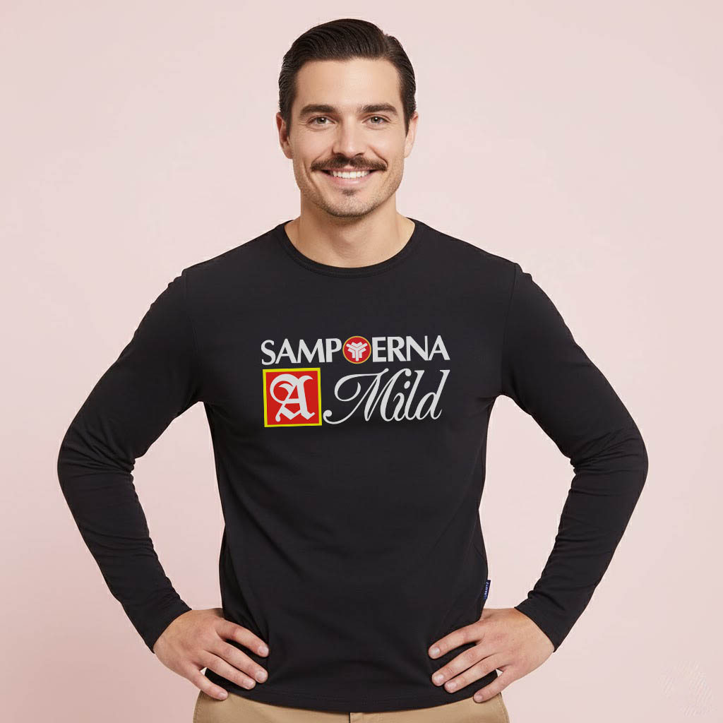 Kaos Lengan Panjang Sampoerna Mild Cotton Combad Premium T-SHIRT