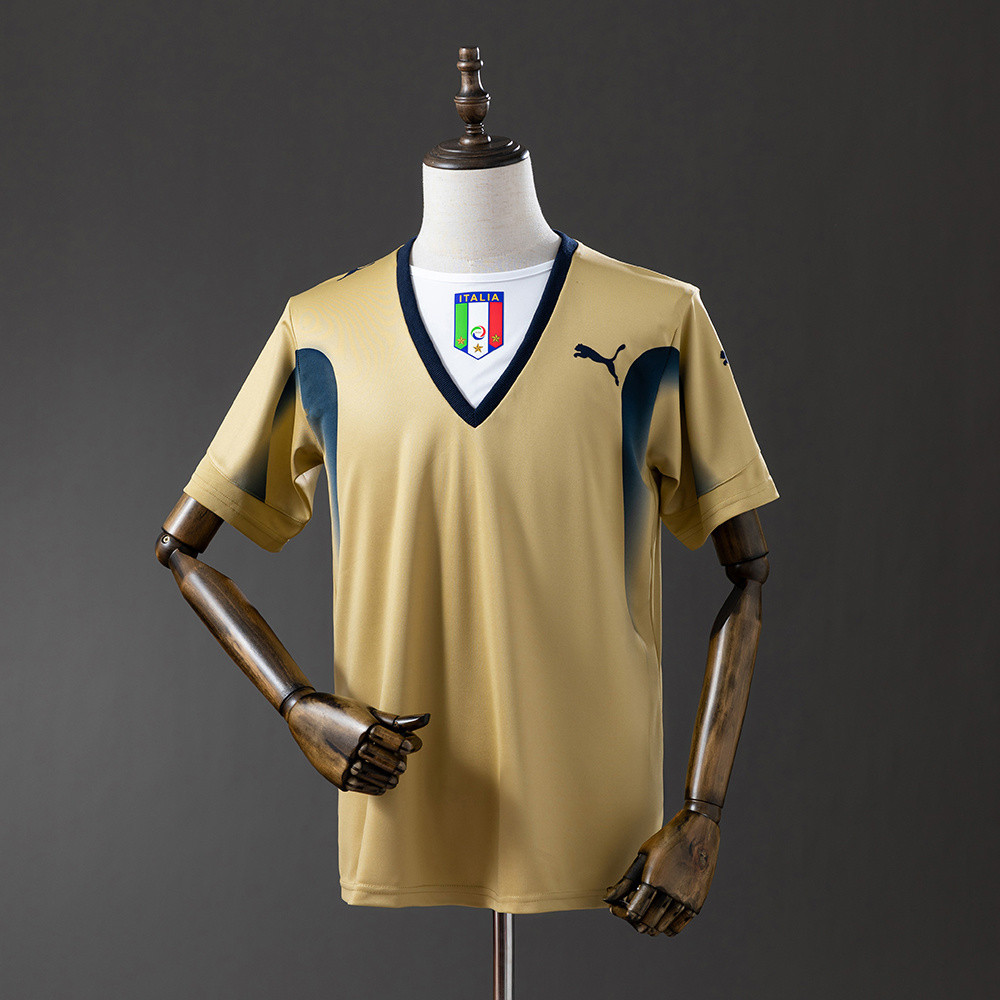 Jersey Retro 2006 Italy Golden T shirt pria