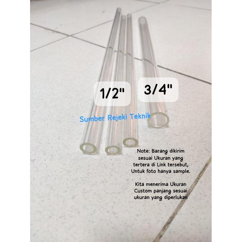 Pipa Kaca / Pipa Sight Glass / Pipa Kran Penduga 1/2" inch x 30cm pipa Kaca tahan panas Custom Panja