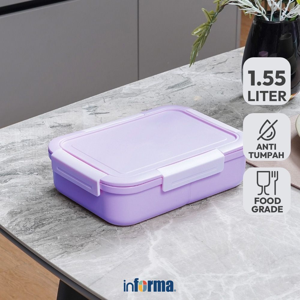 Informa Appetite Cassie Kotak Makan 4 Sekat 1.55 Liter - Ungu Bento Box Meal Box Tempat Bekal Lunch 