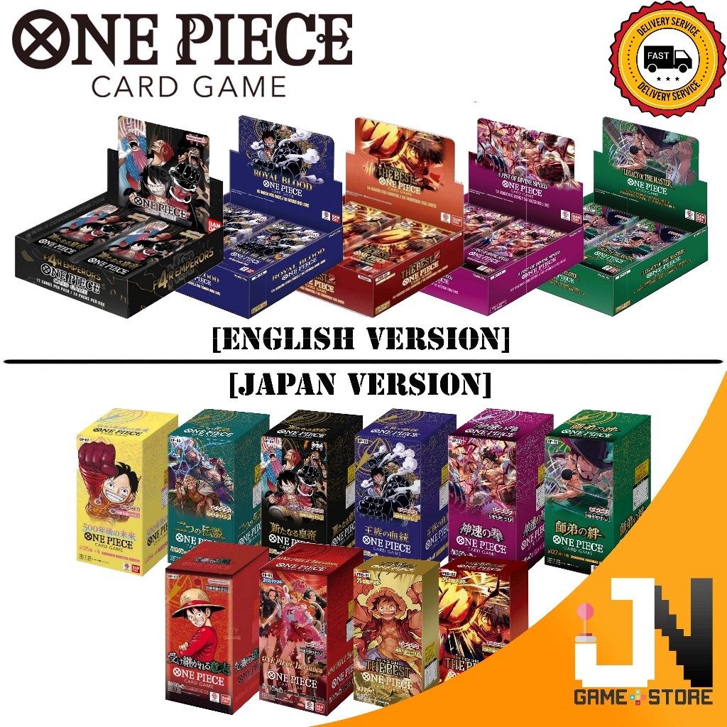 Discount One Piece Tcg Booster Box (24 Pack) Eb-03 Op-13 Prb-02 Op-12 Op-11 Op-10 Op-09 Op-07