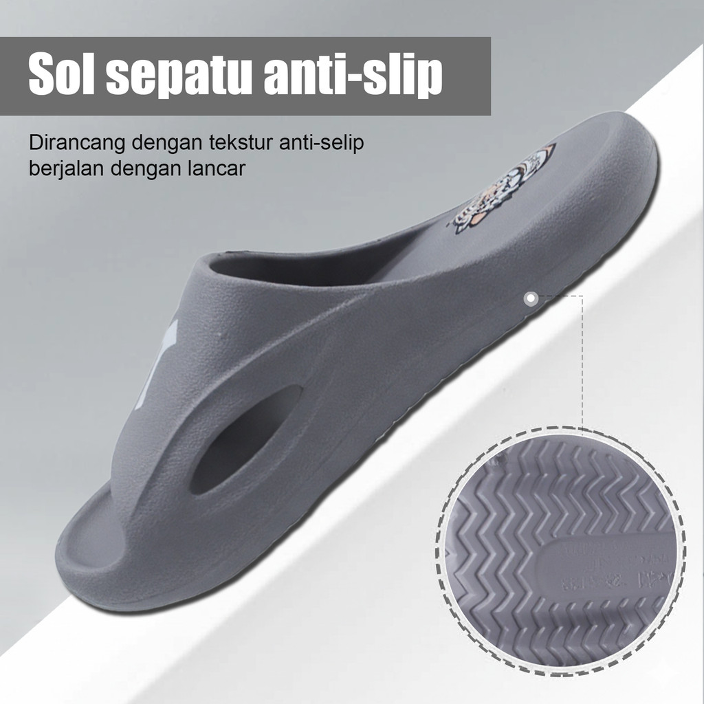 INKAYNI Sandal pria, ukuran besar, sandal slip-on, sandal EVA karet berkualitas tinggi, gaya Korea, 