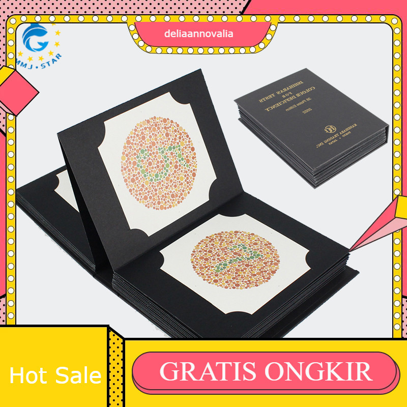 Original Ishihara Test Book 38 Plates Alat Pemeriksa Buta Warna Standar Medis Produk Kanehara Japan 