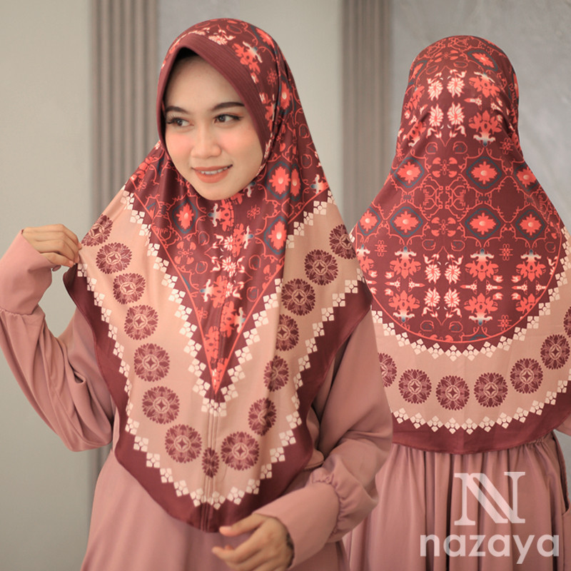 Hijab instan bahan Jersey Hijab Instan Jumbo Sublim Motif Salwa Pet Hijab Instan Syari Hijab Syari B