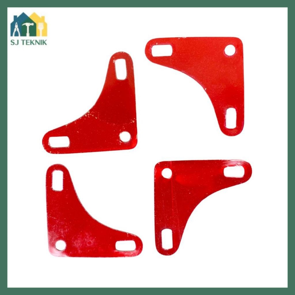 Plat Siku Lubang Rak Besi - Plat Siku Penyangga Tebal - Plat Segitiga Siku Untuk Rak Besi Lubang