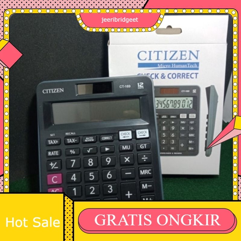 KALKULATOR MEJA  CT 169 - Check & Correct Calculator CT169