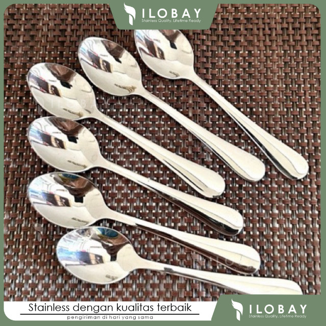 Sendok teh kopi stainless tebal PREMIUM HOTEL / sendok teh pendek stainless / sendok teh panjang sta