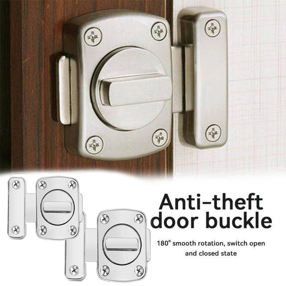 Geser Kunci Pintu Paduan Seng Perak untuk Keamanan Kamar Tidur