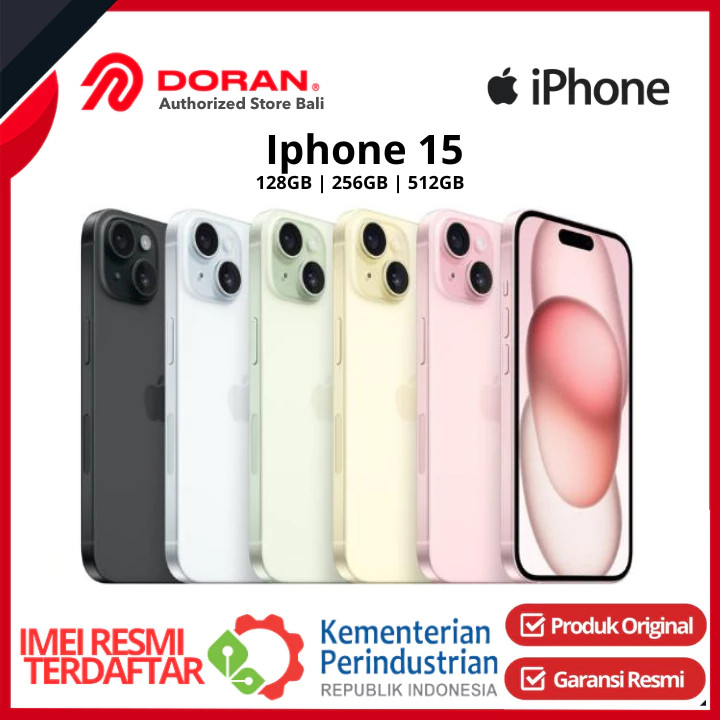 APPLE iPhone 15 128GB 256GB 512GB A16 Bionic CPU 6C / GPU 5C Resmi IBOX